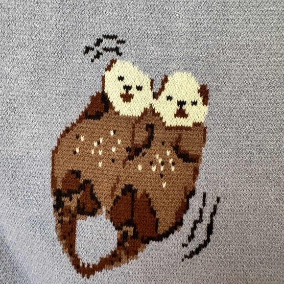 Twik Lavender and Brown Knit Otter Sweater - Picture 2 of 4